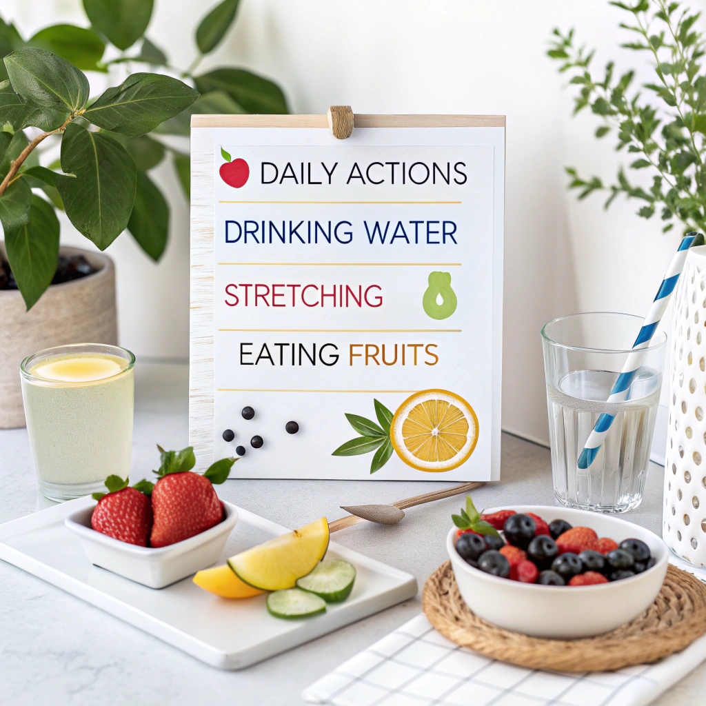 Calm workspace with natural light and a cup of herbal tea